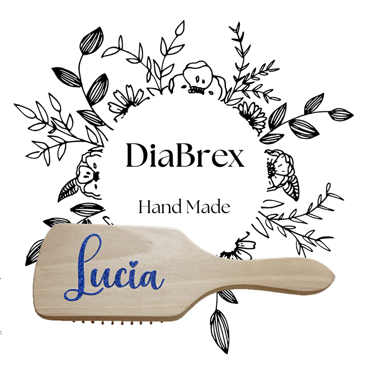 Grande Spazzola in Legno Personalizzata - Grafica NaturaleBomboniera