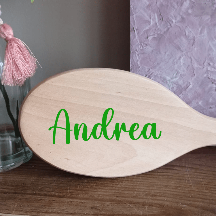 Grande Spazzola in Legno Personalizzata - Grafica NaturaleBomboniera