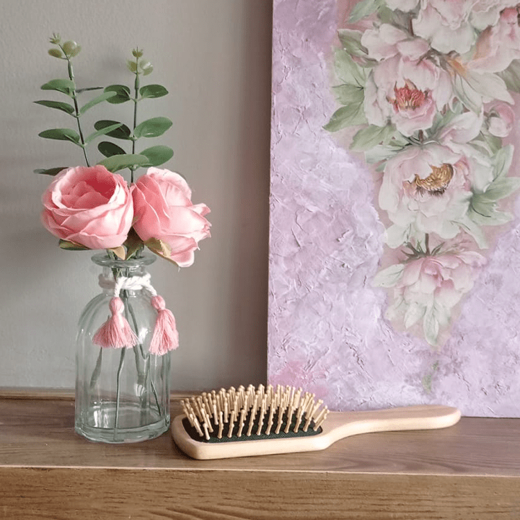 Grande Spazzola in Legno Personalizzata - Grafica NaturaleBomboniera