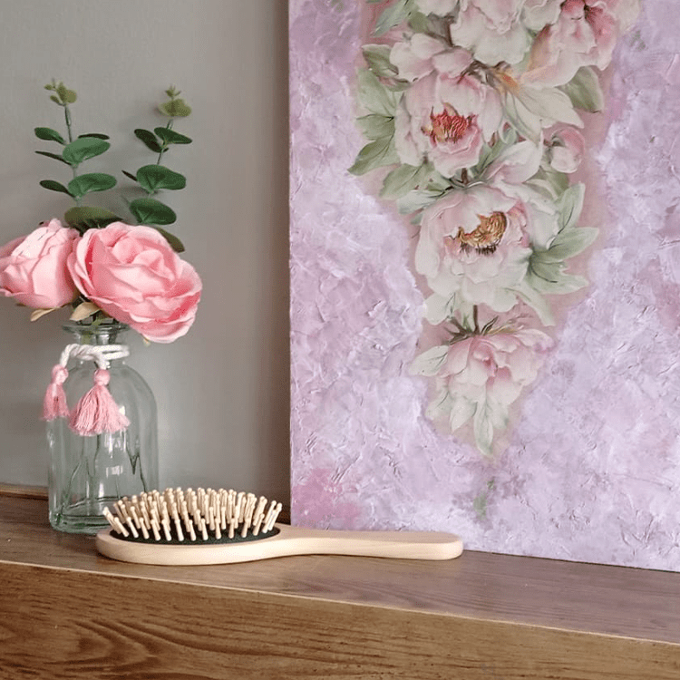 Grande Spazzola in Legno Personalizzata - Grafica NaturaleBomboniera