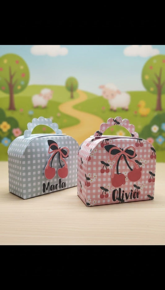 Scatolina Portaconfetti Picnic - Le Petit Plus - Grafica Naturale - Negozio SolidaleBomboniera