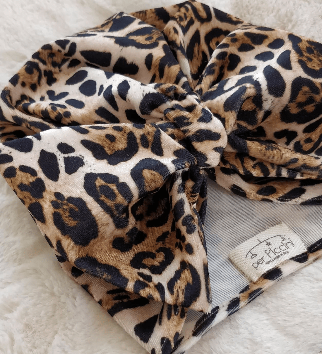 Turbantino in velluto baby - Grafica NaturaleAccessori Neonato