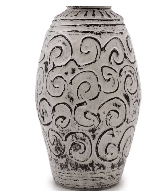 Vaso Indonesiano in Ceramica - Le Petit Plus - Grafica Naturale - Negozio Solidalevaso
